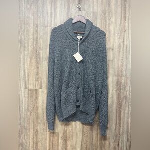 Faherty Marled Cotton and Cashmere Blend Button Down Cardigan